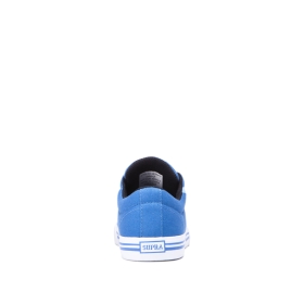 Supra Kids STACKS II VULC Blue/White Low Top Shoes | CA-25543